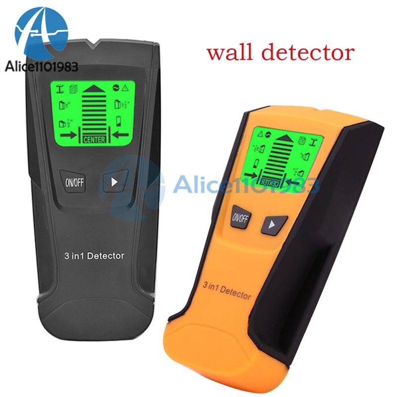 3 in1 LCD Stud Wood Wall Center Finder Scanner Metal AC Live Wire Detector New