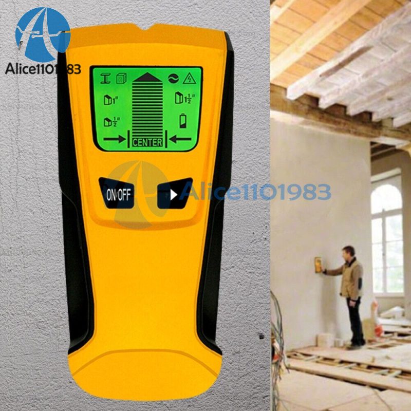 3 in1 LCD Stud Wood Wall Center Finder Scanner Metal AC Live Wire Detector New