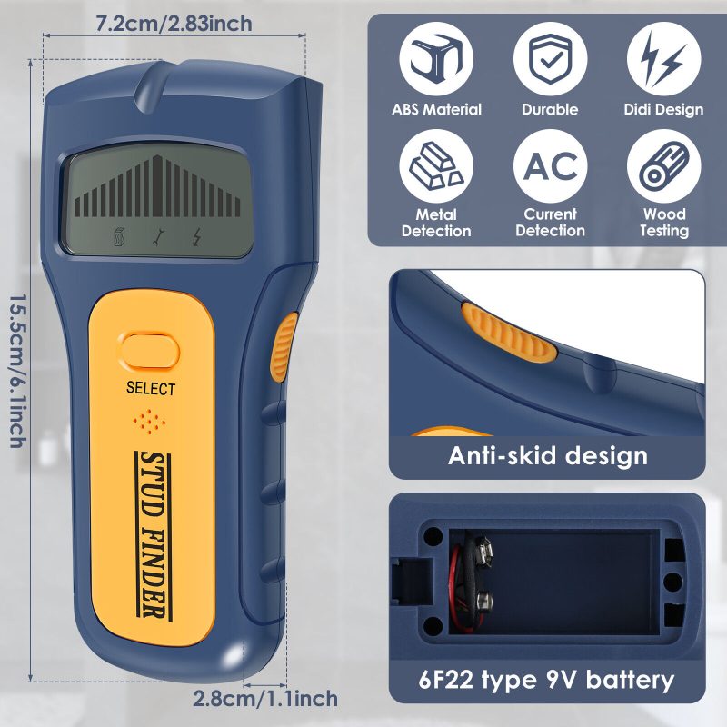 3in1 Stud Finder Wall Metal Detector Wall Sensor Scanner Wood AC Wire Pipe ☑