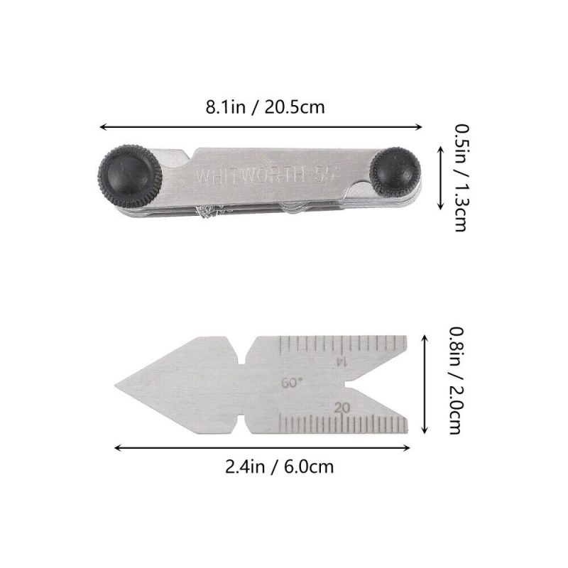 4 Pcs Tool Steel Thread Gauge Center Bottles with Lids Gauging Lathe Tools