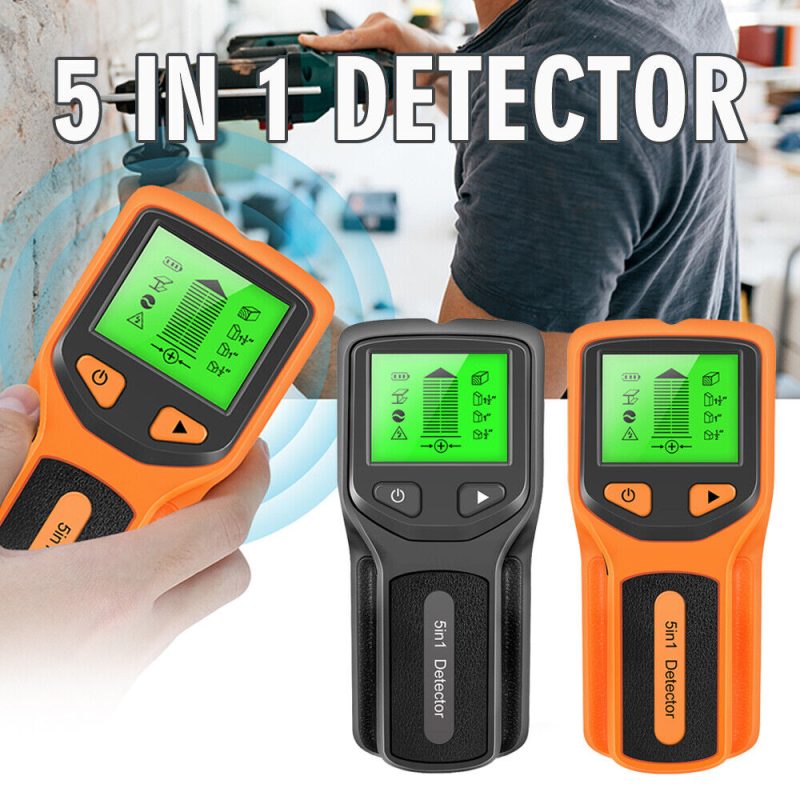 5 In 1 LCD Metal Detector Find Metal Wood Studs Live Wire Detect Wall Scanner B