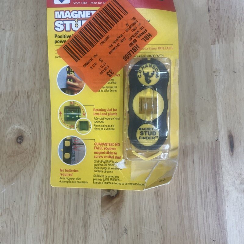 C.H. Hanson 03040 4.625 in.   L X 1.5 in.   W Magnetic Stud Finder 2 in.   1 pc