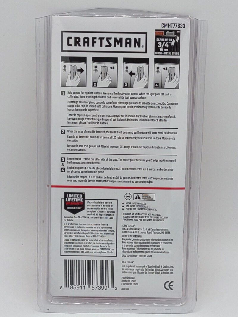 Craftsman Stud Sensor Up to 3/4 Inches Deep (CMHT77633)