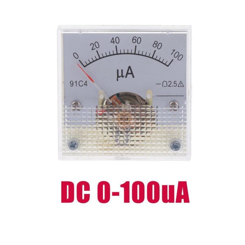 DC   uA Analog Current Panel Amp Ammeter Gauge 2.5 Accuracy Durable