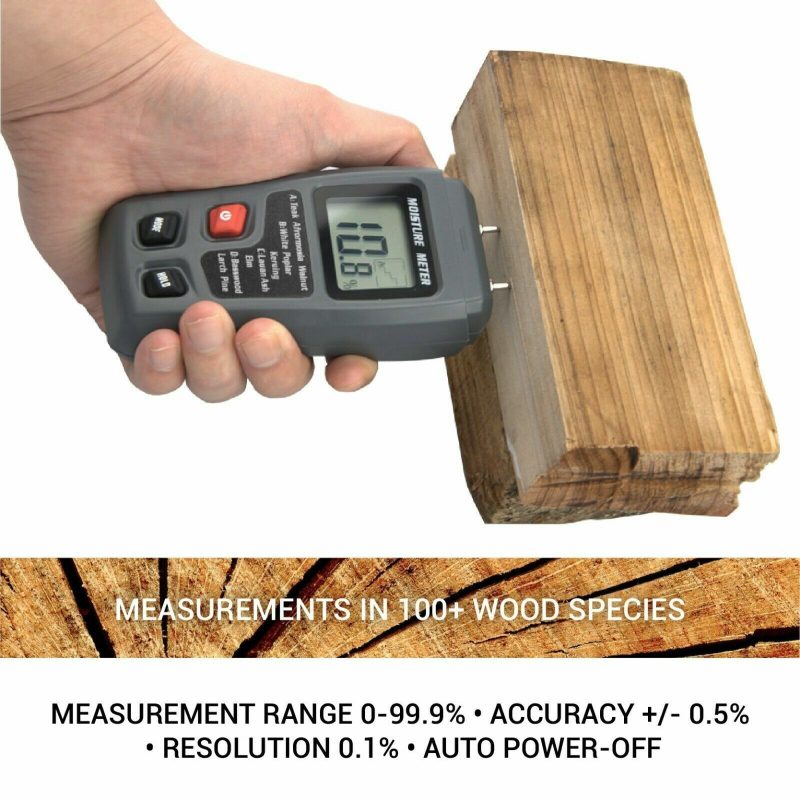 Digital LCD Wood Moisture Meter Detector Tester Wood Firewood Paper Cardboard