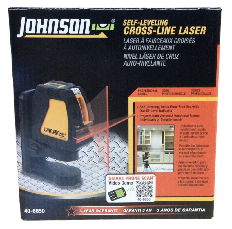 Johnson Level 40-6650 Professional Series Self-Leveling Cross-Line Laser(S5)