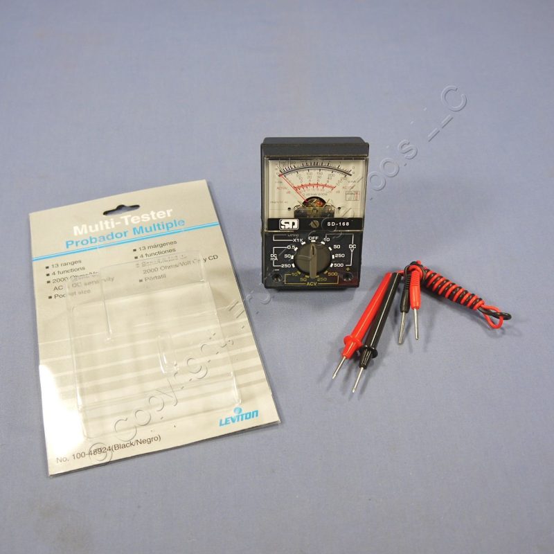 Leviton Range Multimeter Multi-Tester for testing Volts Ohms & Amps 48924