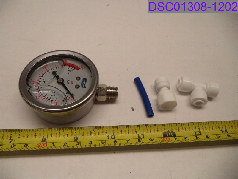 Malida Water Pressure Gauge Stainless 0-1.6 MPA, 0-240 PSI P/N JS-0001