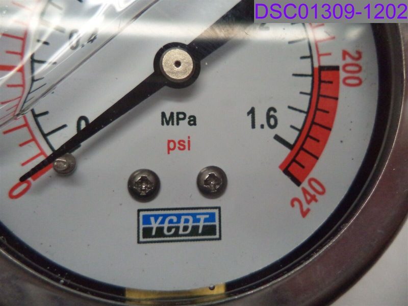 Malida Water Pressure Gauge Stainless 0-1.6 MPA, 0-240 PSI P/N JS-0001