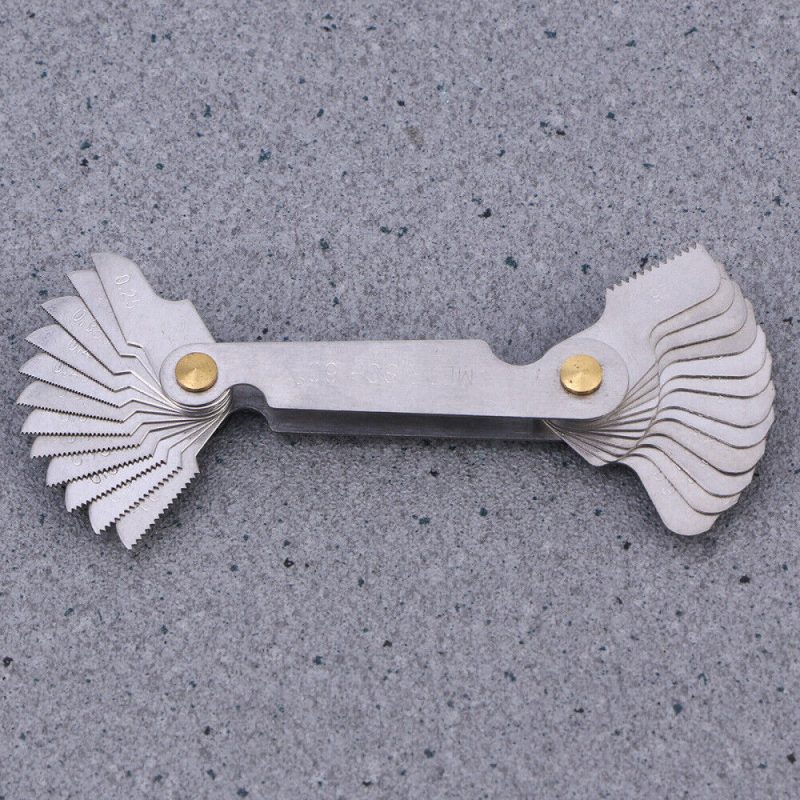 Metric Screw Pitch Gauge Measuring Tool Cutting Gauge Tool Set Gage 60°