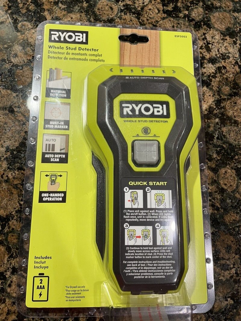 *NEW* - RYOBI ESF5002 Whole Stud Finder Auto Depth Scan Tech Hand-Held Multi LED