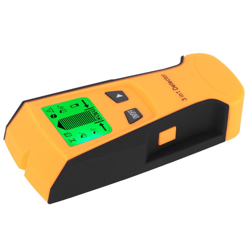 (Orange)3 In 1 Metal/AC Wire/Stud Detector Finder Portable Wall Scanner