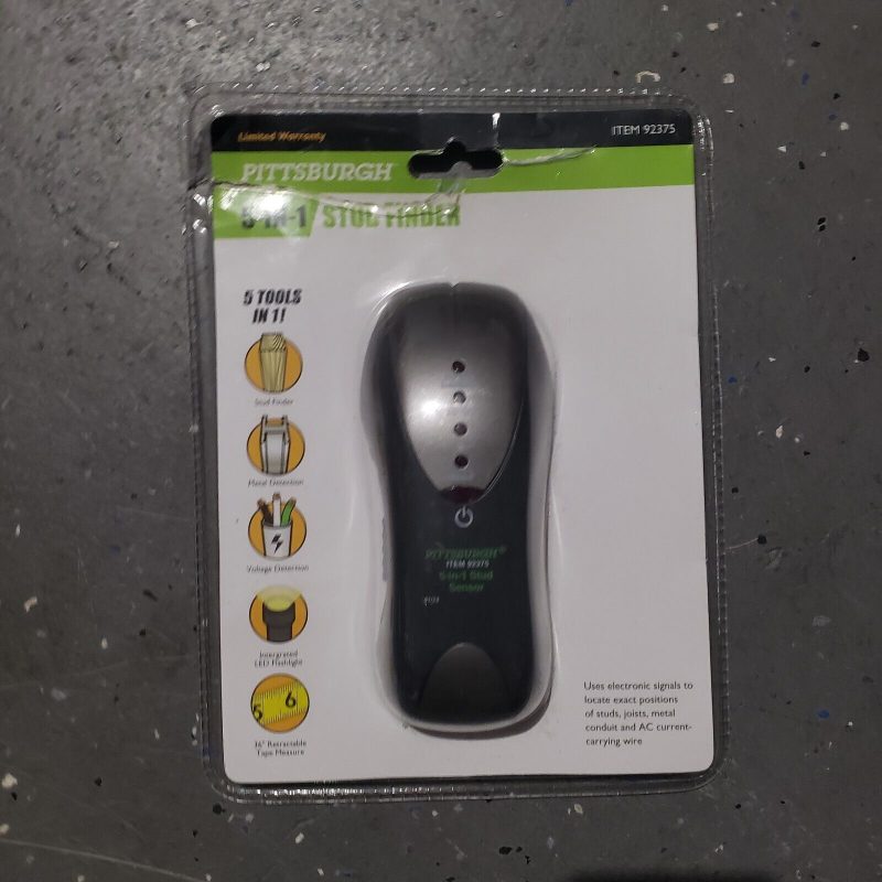 Pittsburg 5-IN-1 Stud Finder 92375 Stud Finder New