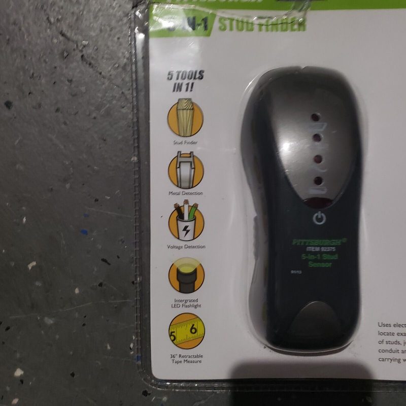 Pittsburg 5-IN-1 Stud Finder 92375 Stud Finder New