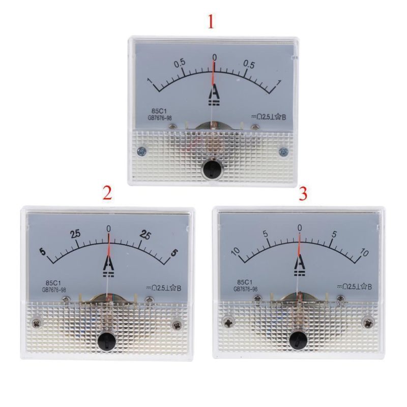 Rectangle DC Analog Amp Meter Current Field Ammeter 85C1  Durable