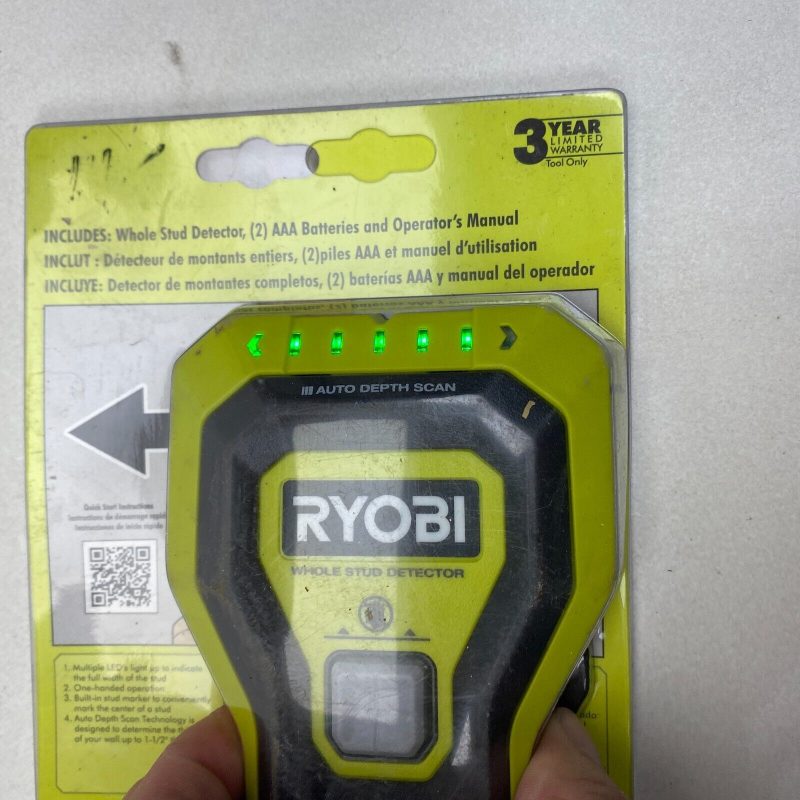 RYOBI ESF5002 Whole Stud Finder Auto Depth Scan Tech Hand-Held Multiple LED's