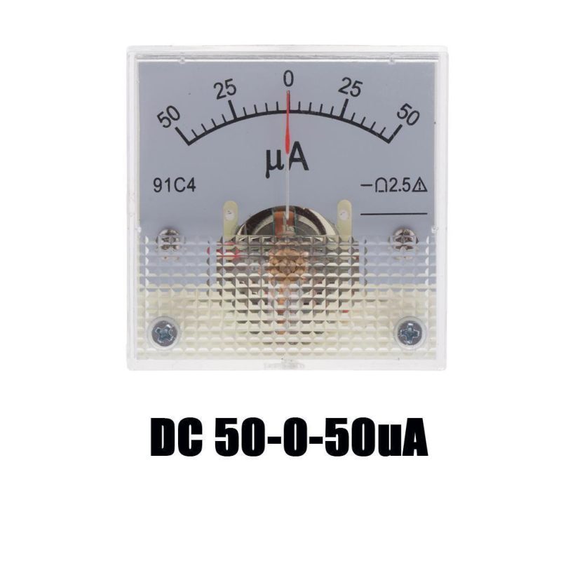 Square -50uA Analog Ammeter Meter  Auto  Measurement