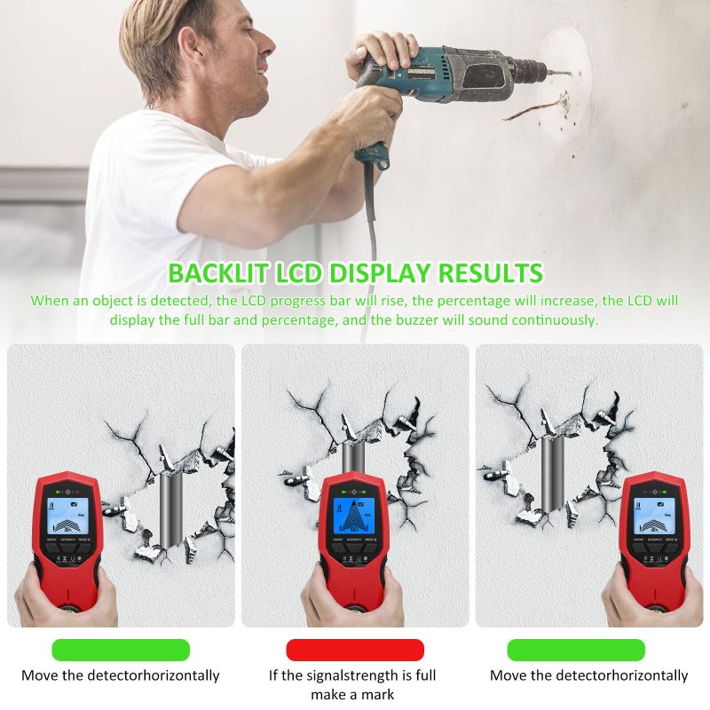 Stud Finder Wall Scanner 7 in 1 Electronic Stud Sensor with LCD Display AC Wireⓔ