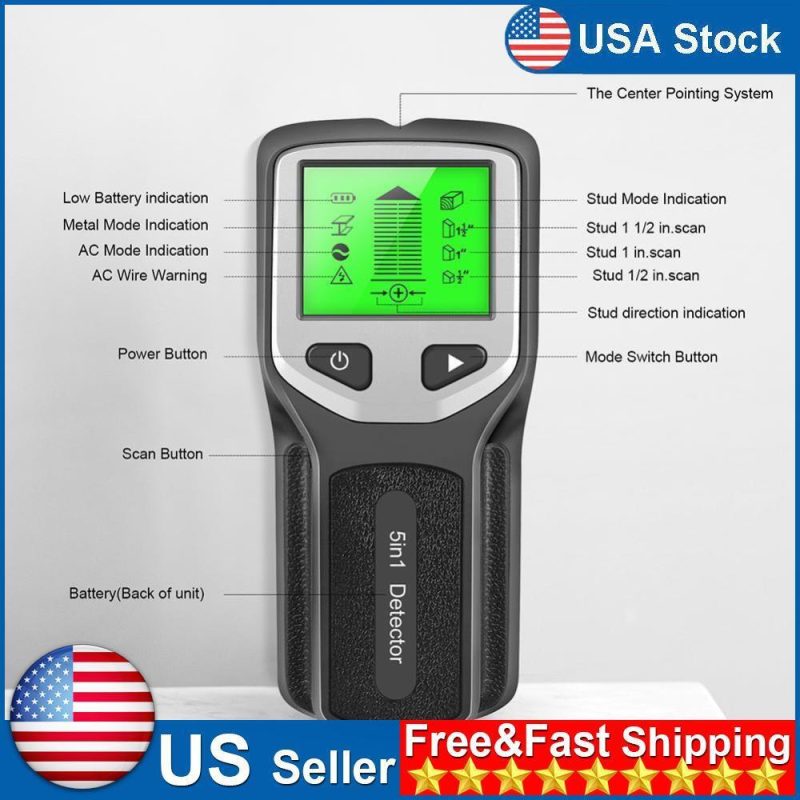 Studs Finder Sensor Wall Scanner LCD Digital AC Wiring Cable Detector Tester