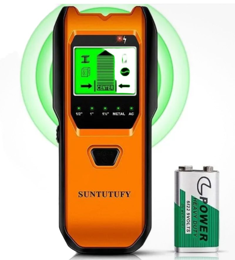 Suntutufy Stud Finder Wall Scanner TH530 - LCD - Auto Calibration -Stud/Rebar/AC