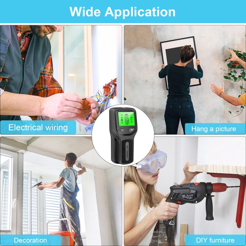 Wall Scanner 5 in 1 Non-slip Hand-held Sturdy Stud Detector Ergonomic Design