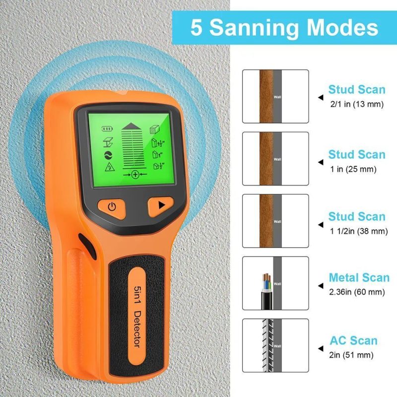 Wall Stud Detector LCD Display Handheld for Wood AC Wire Cable Metal Detector