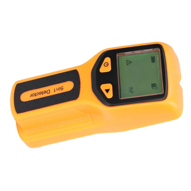 Yellow 5 In 1 Stud Finder Multifunctional Wall Scanner LCD Electronic Metal HD