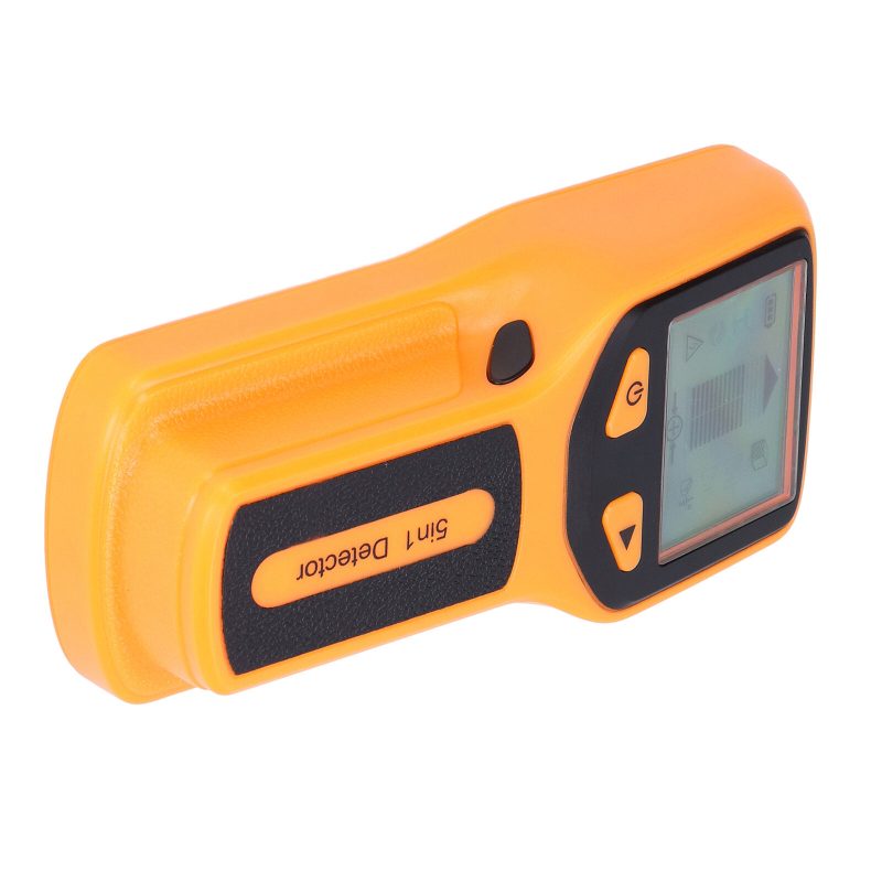 Yellow 5 In 1 Stud Finder Multifunctional Wall Scanner LCD Electronic Metal HD