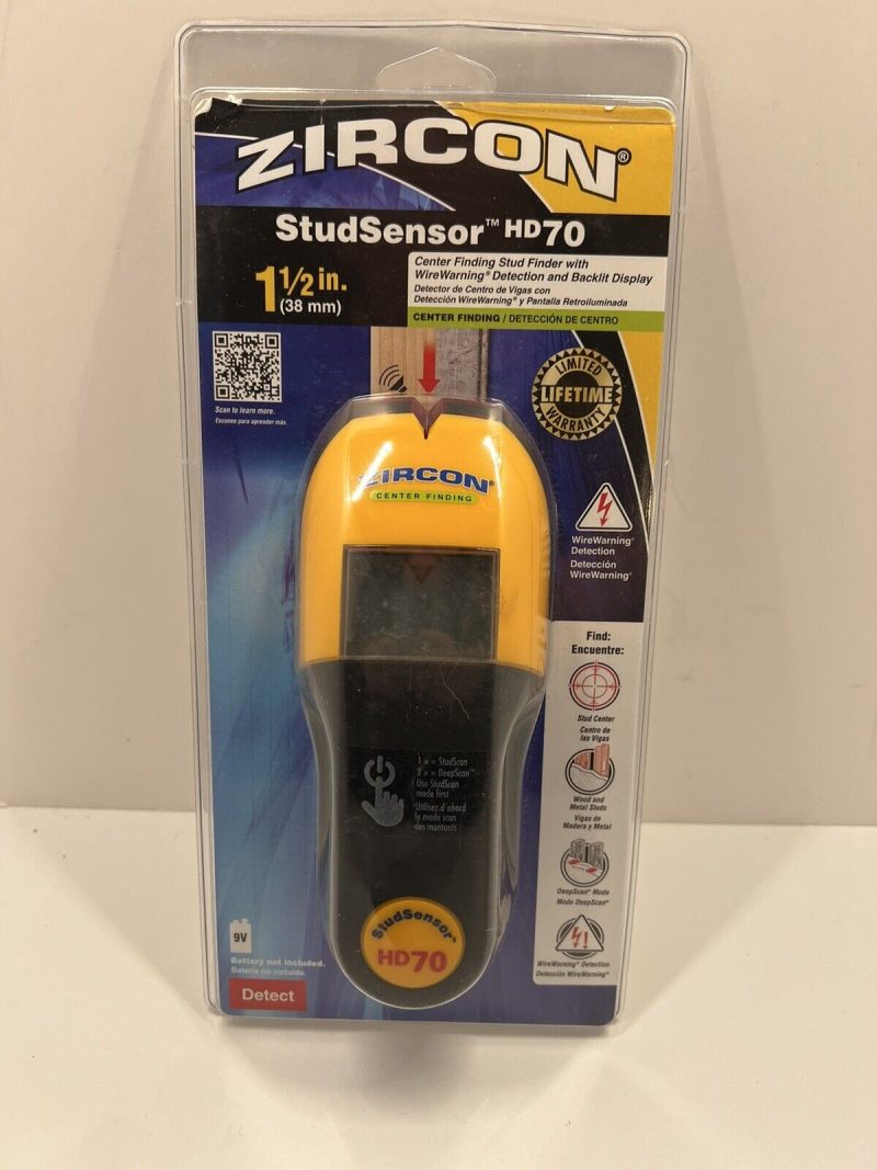 Zircon StudSensor HD70 Stud Finder w/ Wire Warning Detection